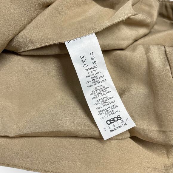 Gold Sequin Mini Dress Strappy Open Back 10 ASOS Design Party - Picture 8 of 8